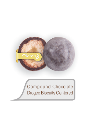 Compound Chocolate Dragee Biscuits Centered