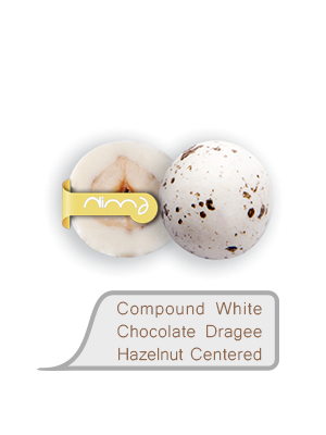 Compound White Chocolate Dragee Hazelnut Centered
