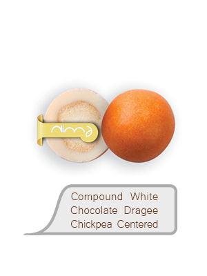 Compound White Chocolate Dragee Chickpea Centered