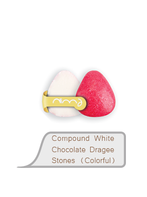 Compound White Chocolate Dragee Stones (Colorful)