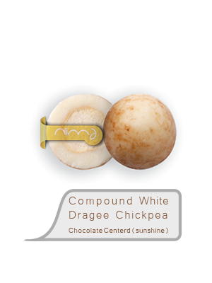 Compound  White Dragee  Chickpea Chocolate Centerd (sunshine)